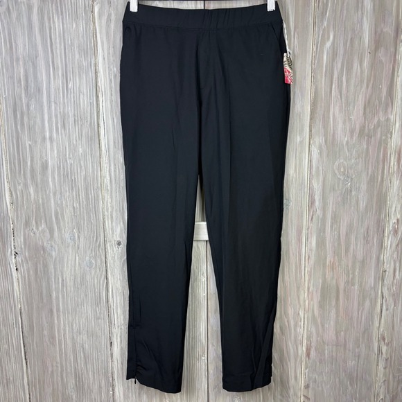 Tommy Bahama Active Performance Pants Sz M 28x28 Mens Black Ankle Zip Jogger NWT